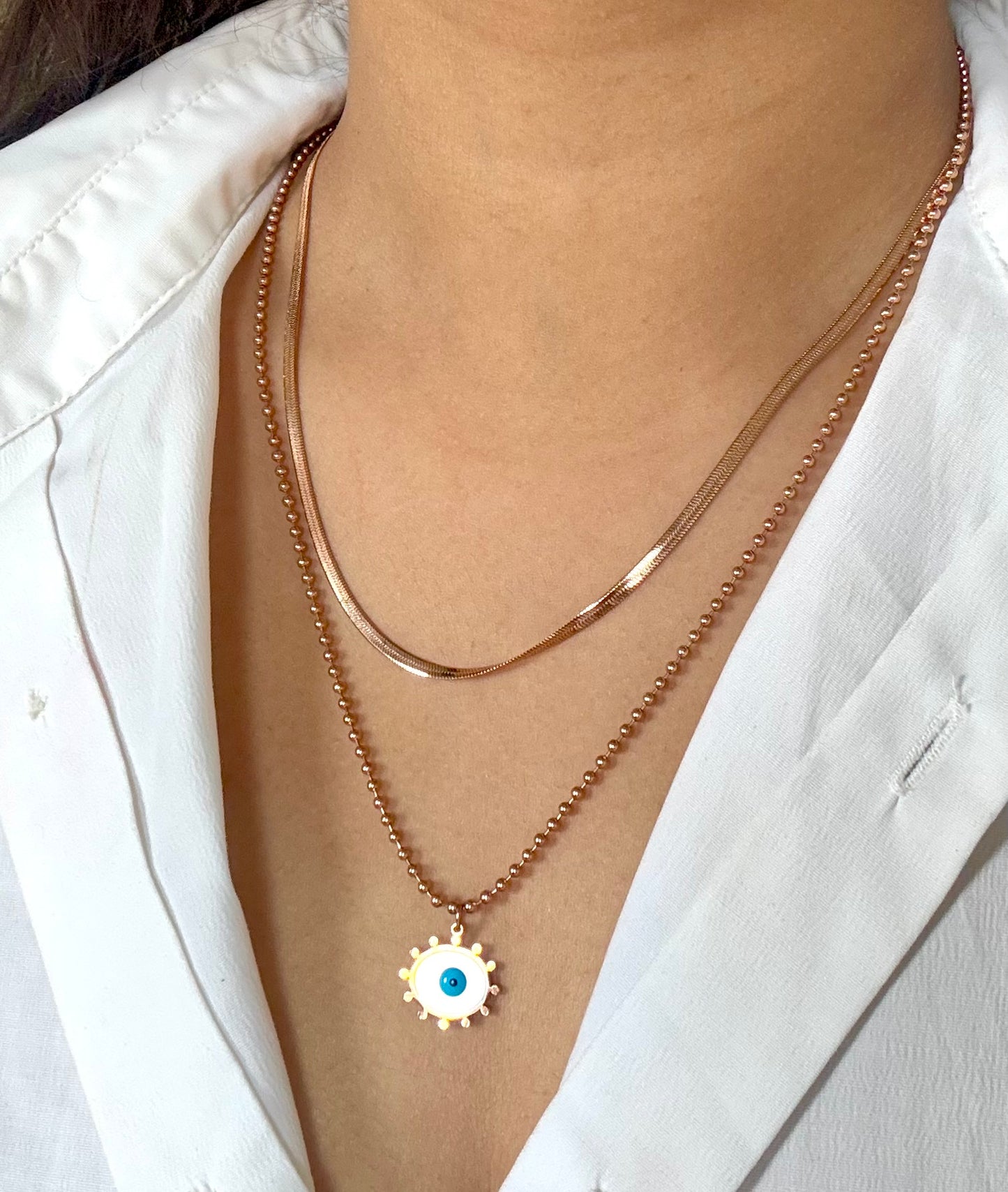 Lexi layered necklace - rose gold