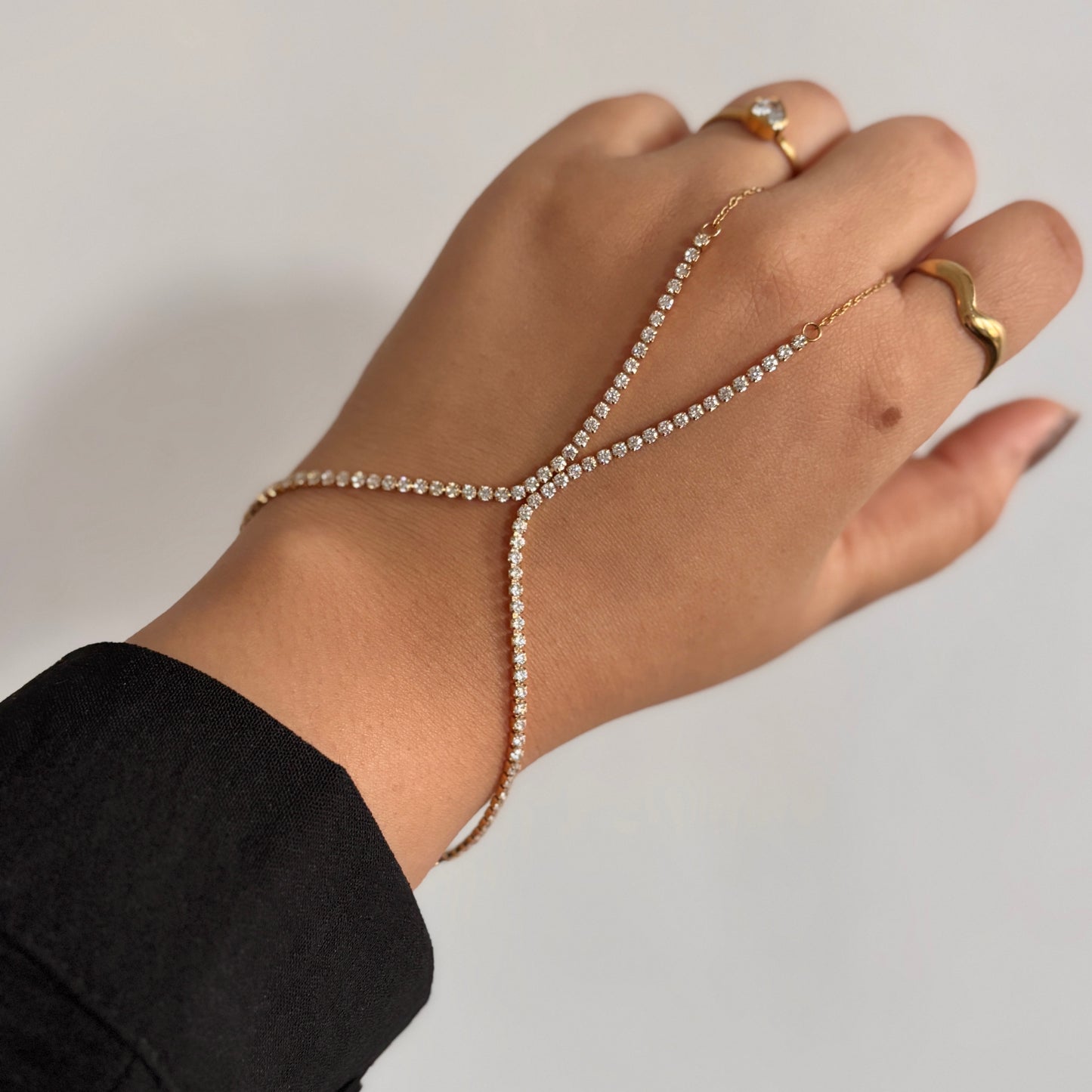 Tennis Handchain - 18k gold plated