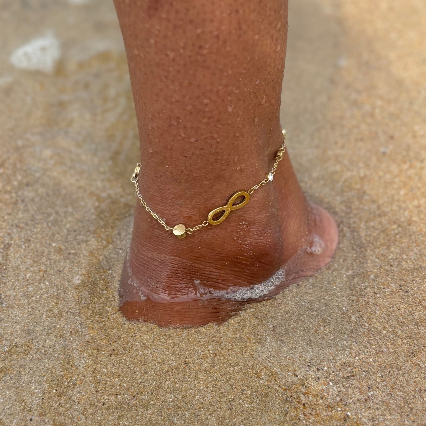 Noor infinity anklet - 18k gold plated