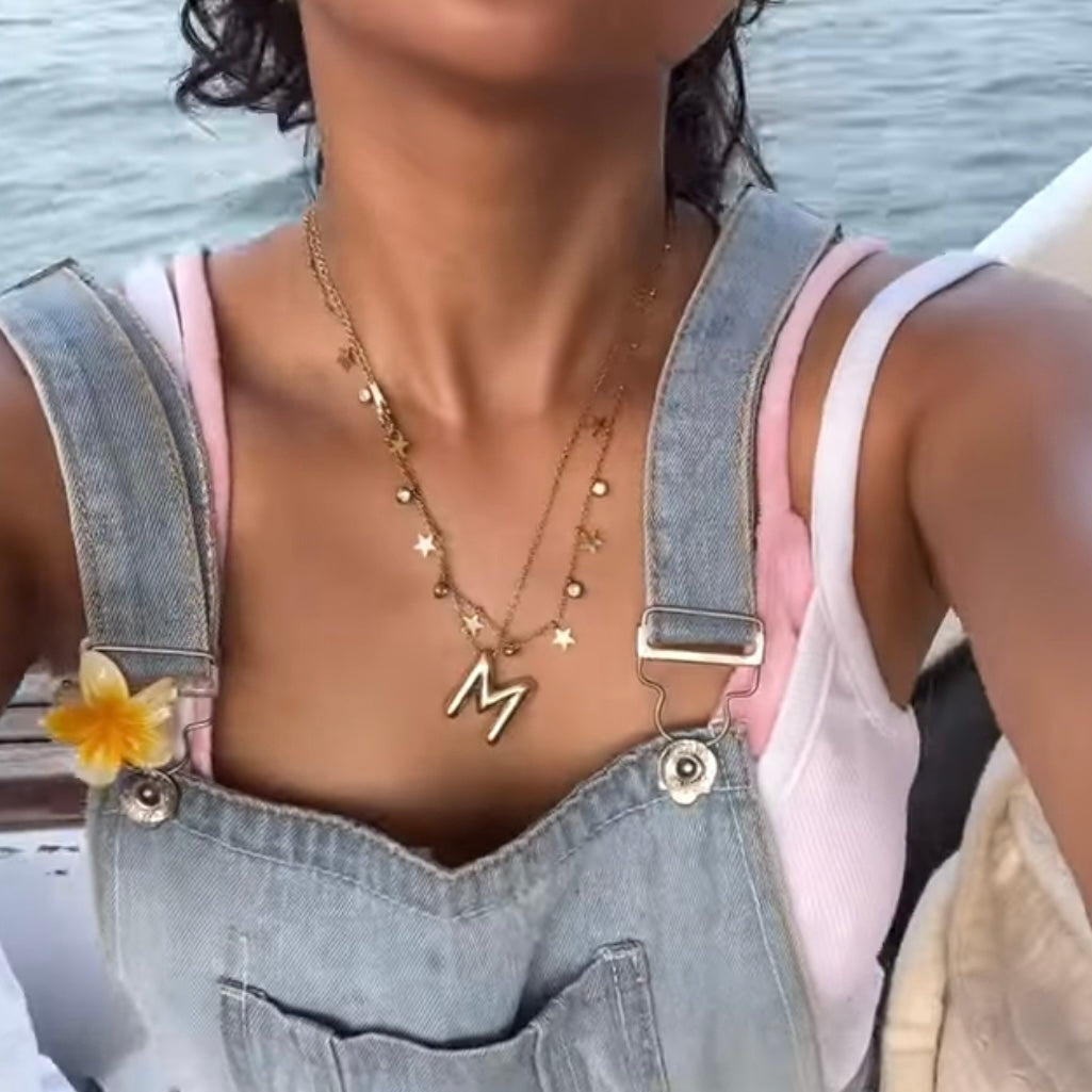 Initial necklace: M