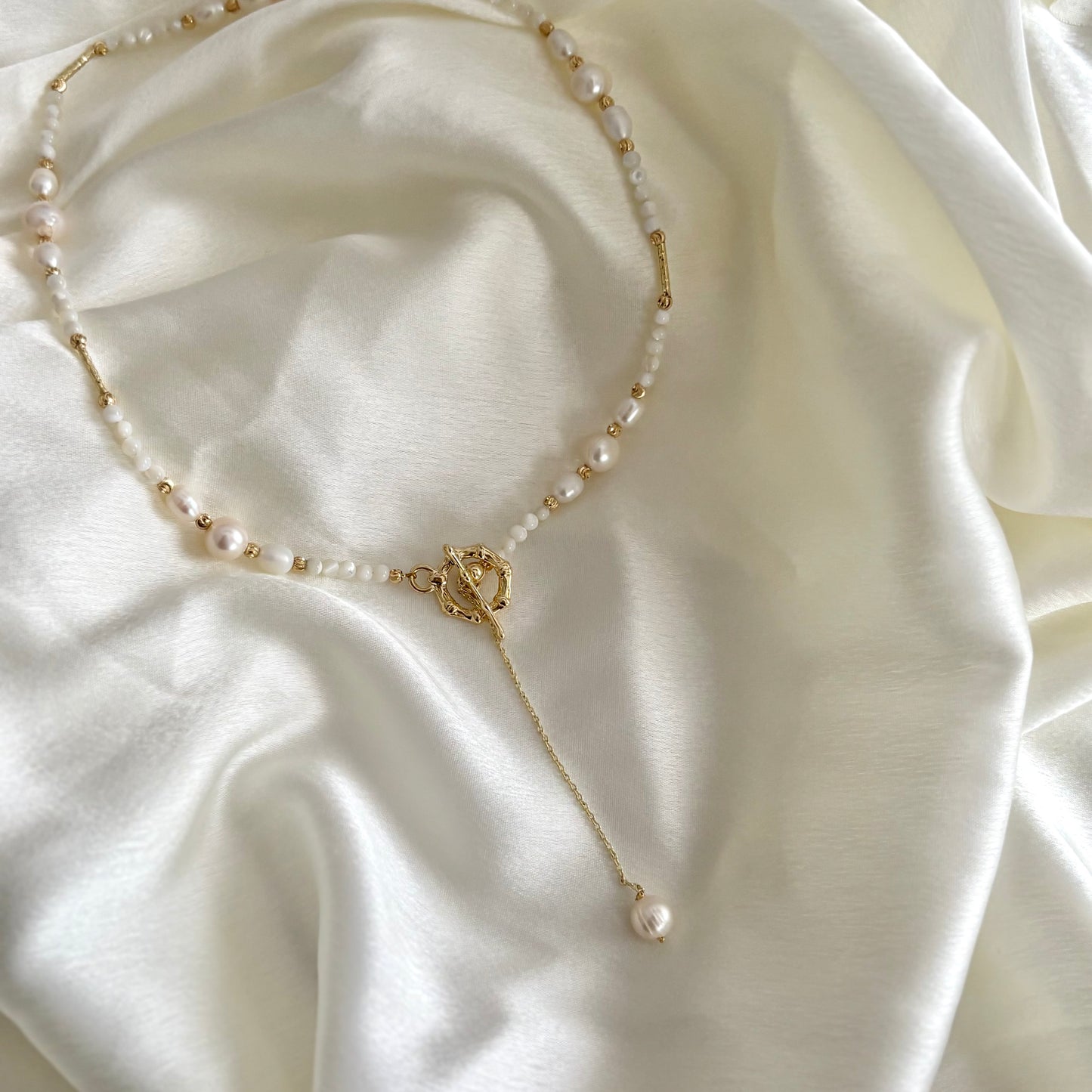 Arabella necklace - freshwater baroque pearls