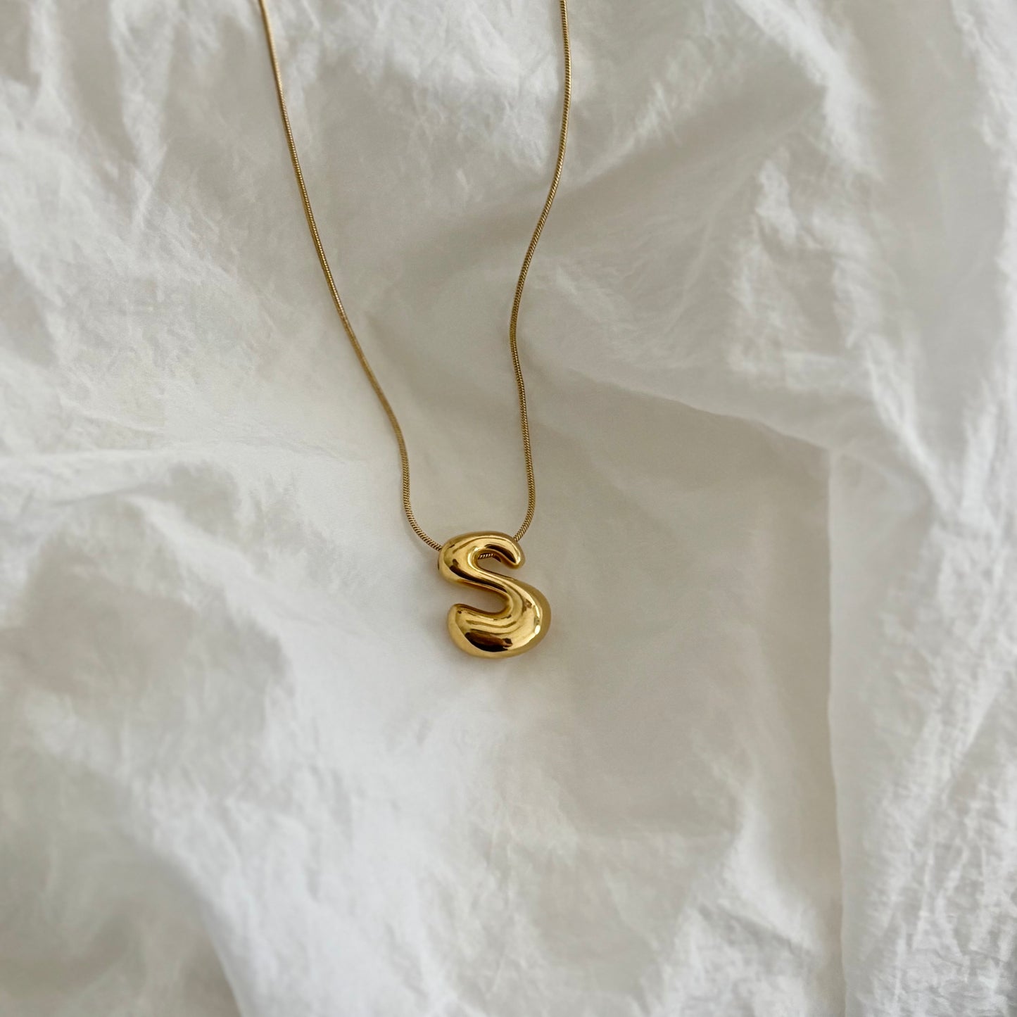 Initial necklace: S