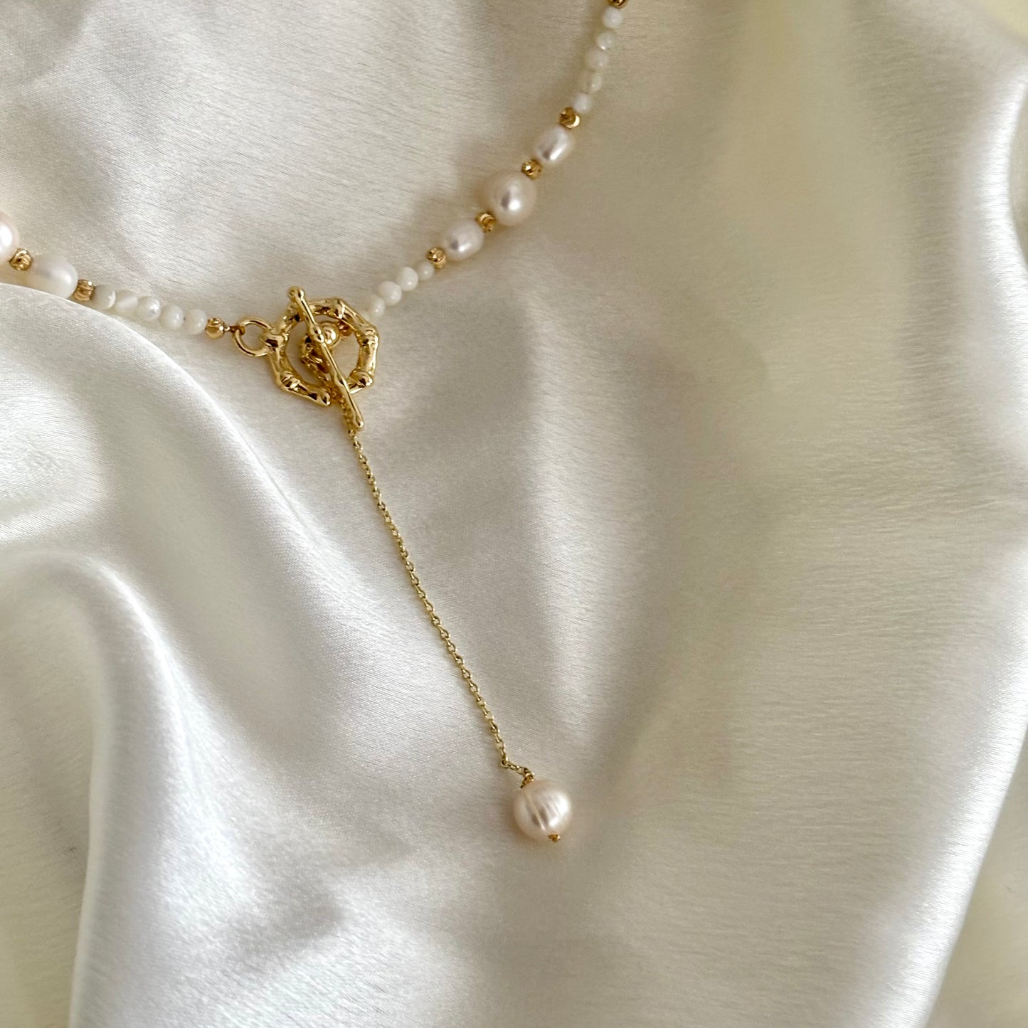 Arabella necklace - freshwater baroque pearls