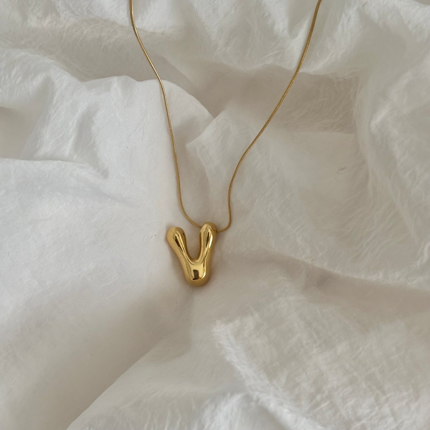 Initial necklace: V