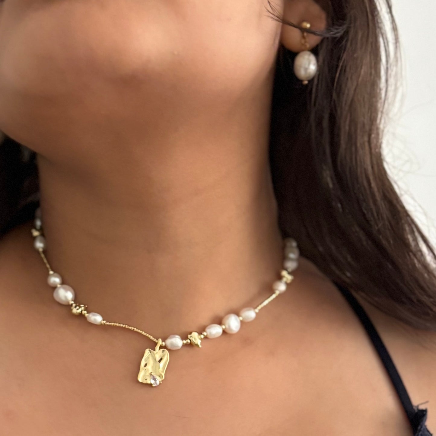 Anastasia necklace- freshwater baroque pearls