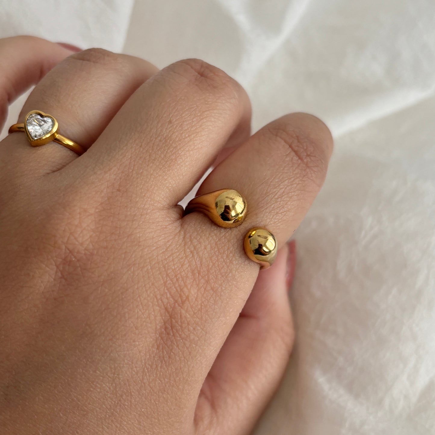 Willow ring - 18k gold plated