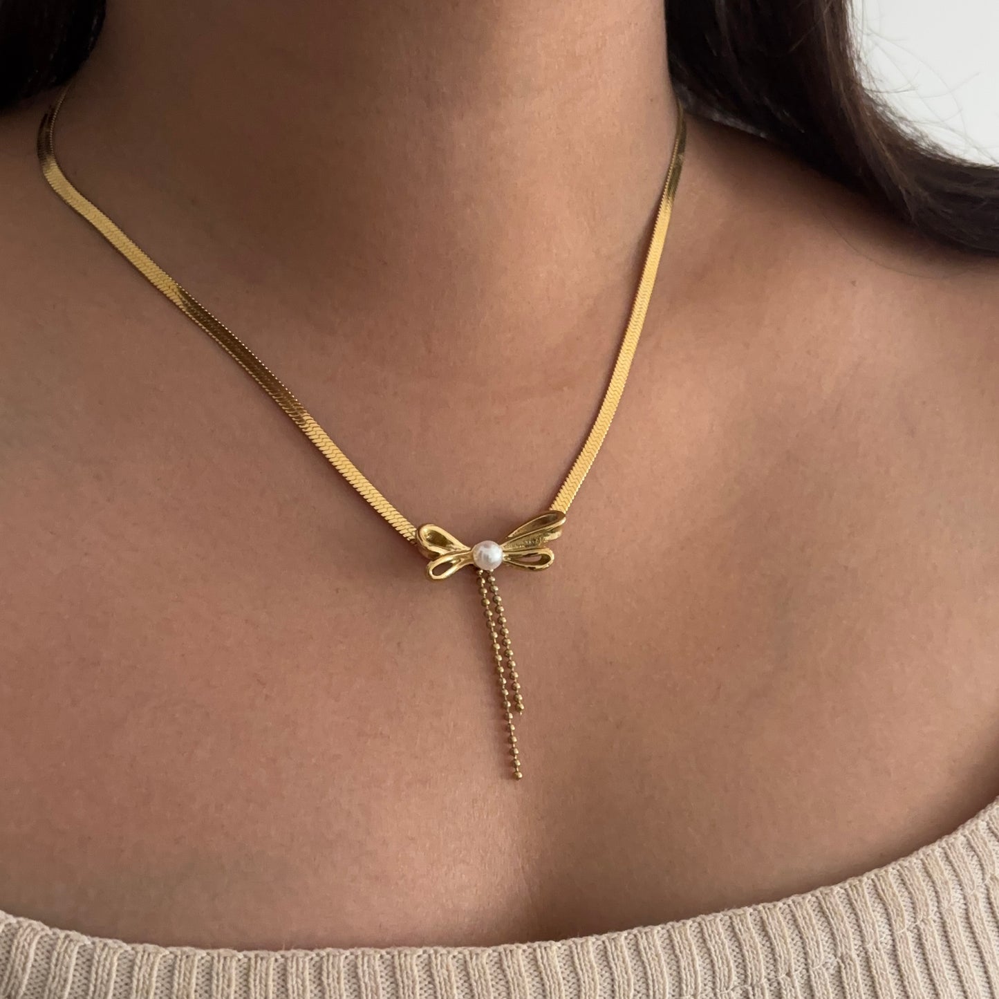 Ballerina necklace - 18k gold plated