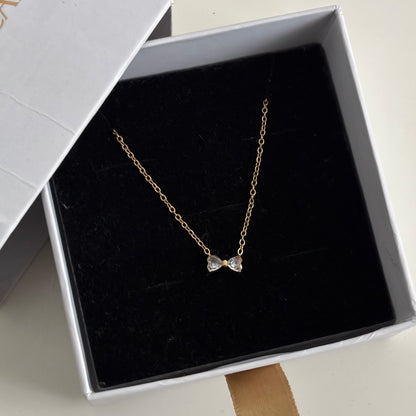 Bella bow necklace - 18k gold plated