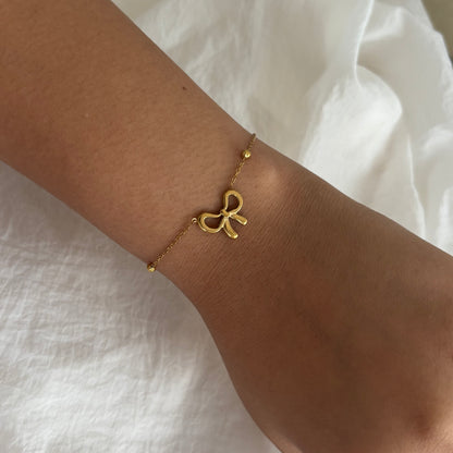 Lacey Bow bracelet - 18k gold plated