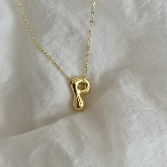 Initial necklace: P