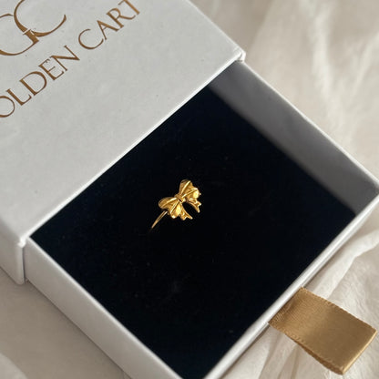 Bow ring - 18k gold plated