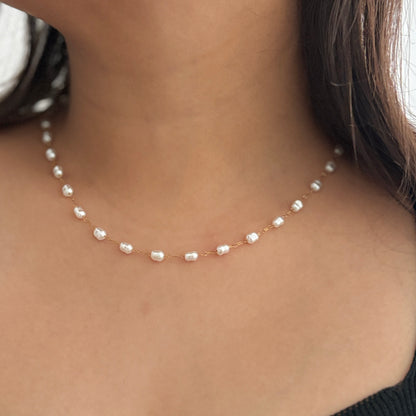 Amara pearl necklace - 18k gold plated (pre-booking)