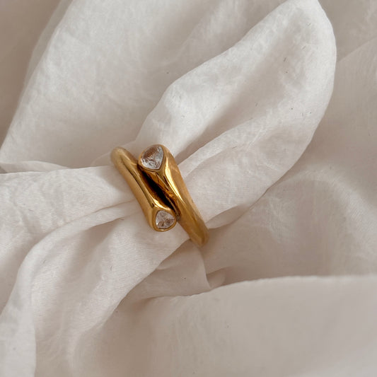 Zoe ring - 18k gold plated