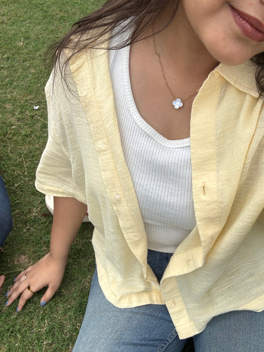 Clover necklace reversible