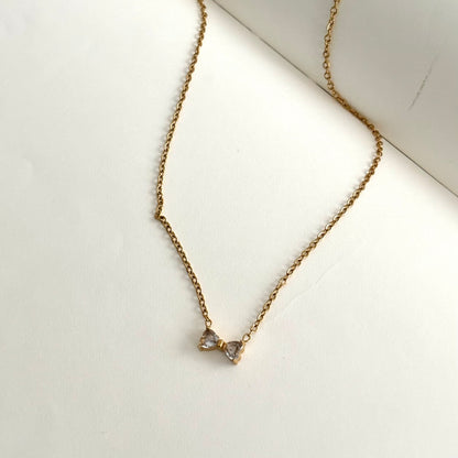 Bella bow necklace - 18k gold plated