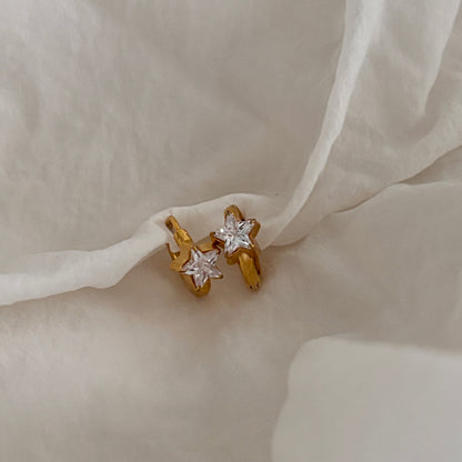 Astra huggie earrings- 18k gold plated