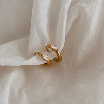 Vinita huggie earrings - 18k gold plated