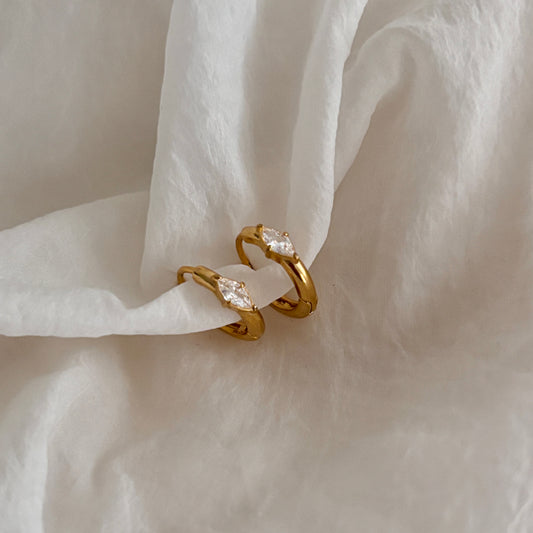 Vinita huggie earrings - 18k gold plated