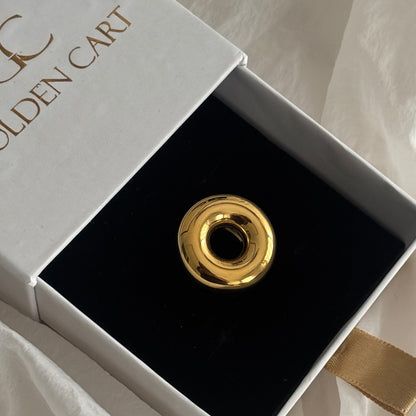 Donut ring - 18k gold plated