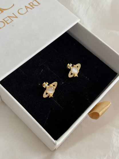 Stella stud earrings- 18k gold plated