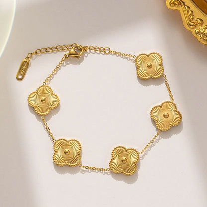Golden Clover bracelet - 18k gold plated