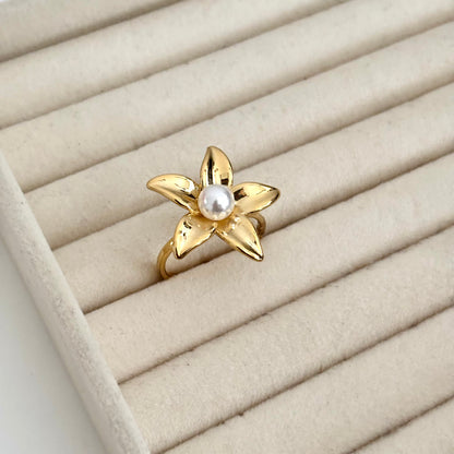 Flora ring - 18k gold plated