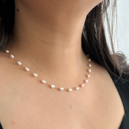 Amara pearl necklace - 18k gold plated (pre-booking)