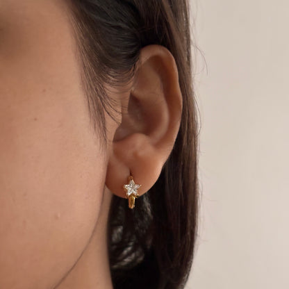 Astra huggie earrings- 18k gold plated