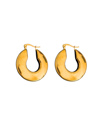 Sahara hoops - 18k gold plated