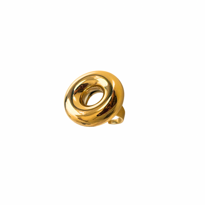 Donut ring - 18k gold plated