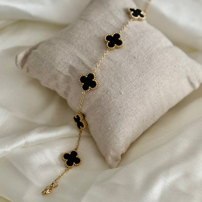 Black Clover bracelet - 18k gold plated