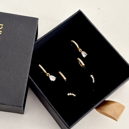 Rachel ear stack - 18k gold plated
