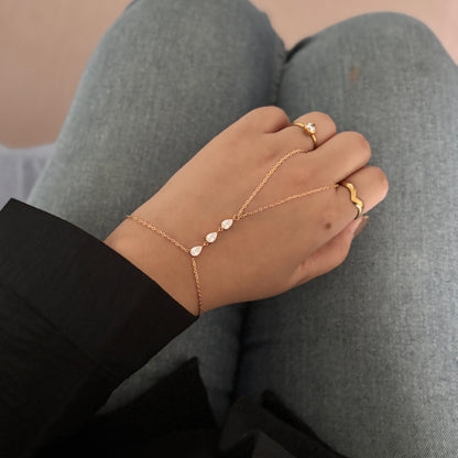 Selena Handchain - 18k gold plated