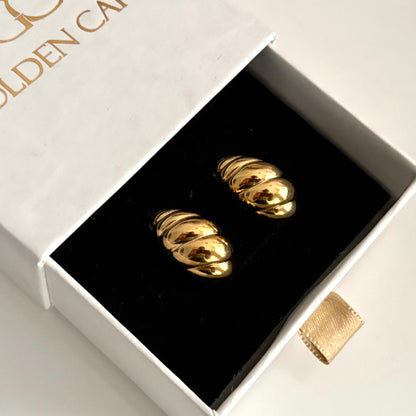 Croissant earrings - 18k gold plated
