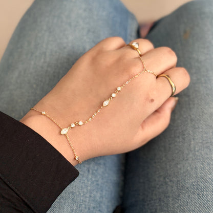 Monroe Handchain - 18k gold plated