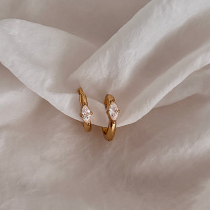 Vinita huggie earrings - 18k gold plated