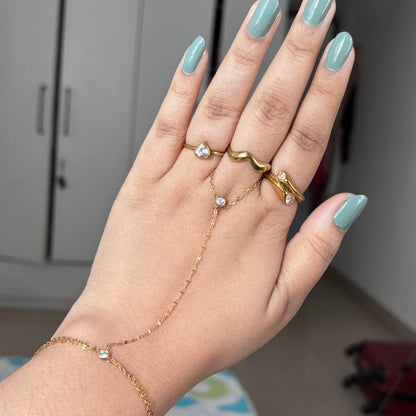 Aria handchain - 18k gold plated
