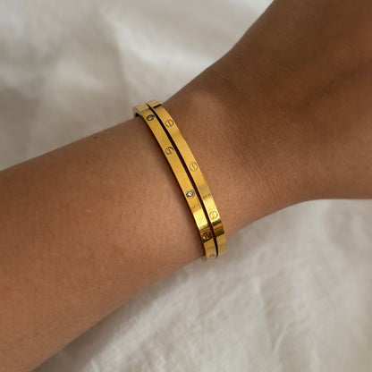 Thin Nora band - 18k gold plated