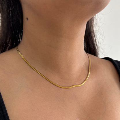 Snake chain (thin) - 18k gold plated