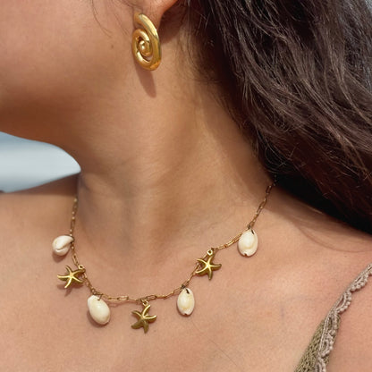 Sia shell necklace - 18k gold plated