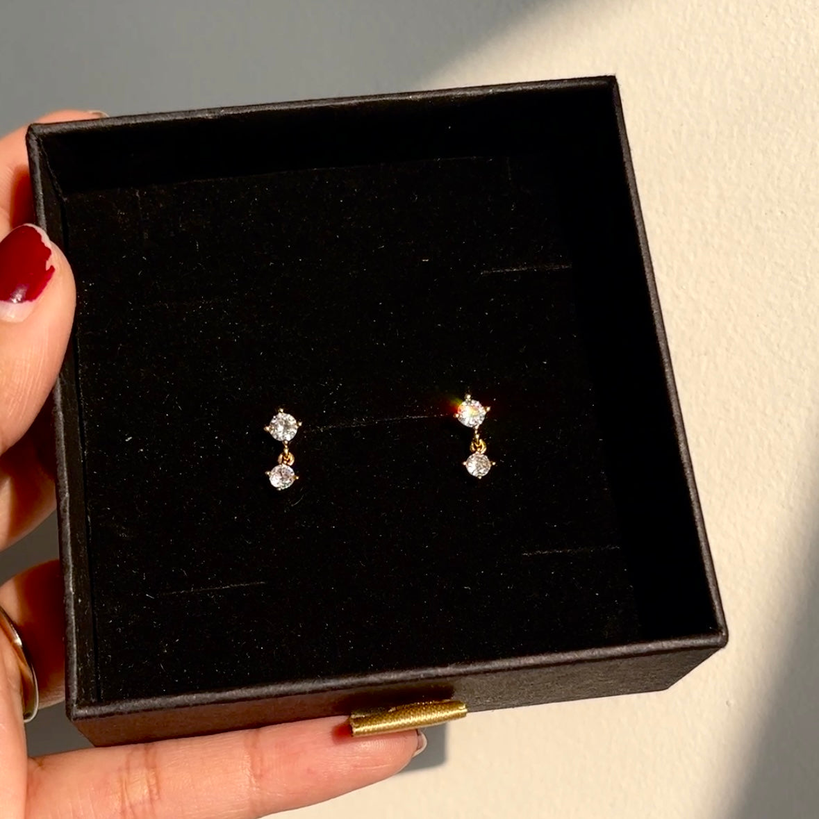 Sophie earrings (piercing) flatbacks - 18k gold plated