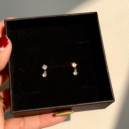 Sophie earrings (piercing) flatbacks - 18k gold plated