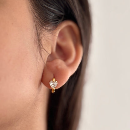 Eliza huggie earrings - 18k gold plated