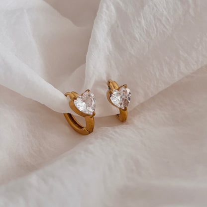Eliza huggie earrings - 18k gold plated
