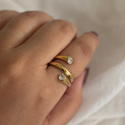 Luna ring - 18k gold plated