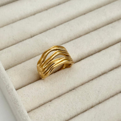 Elowen ring - 18k gold plated