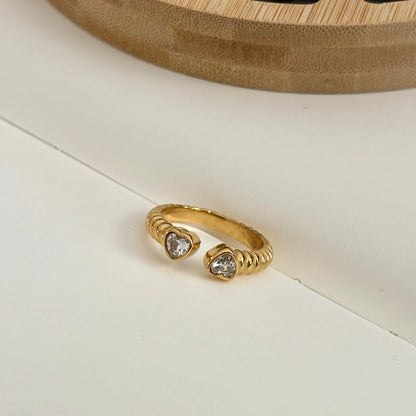 Sweetheart ring - 18k gold plated