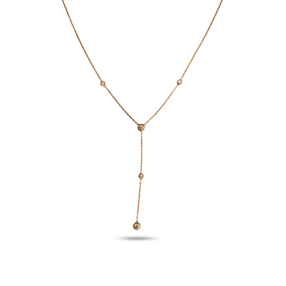Ivy Lariat Necklace - 18k Gold Plated