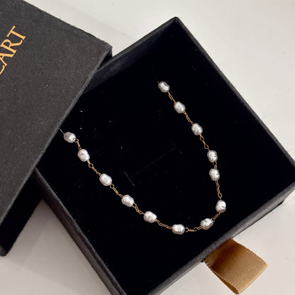 Amara pearl necklace - 18k gold plated (pre-booking)