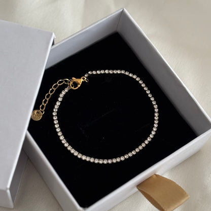 Sania tennis bracelet - 18k gold plated